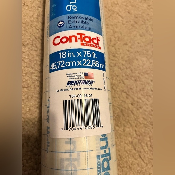 NEW Clear Con-Tact Brand Adhesive Covering 18in x 75ft roll - Picture 3 of 4